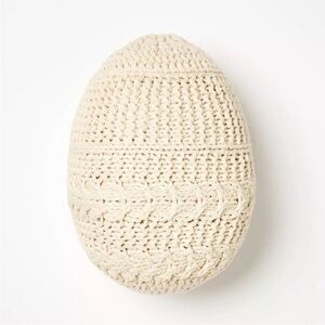 Threshold Studio McGee Shaped Crochet Egg Throw Pillow Cream